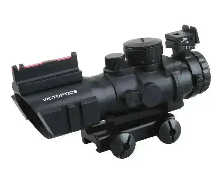 Vector Optics - C1 ACOG Sikte - 4x32mm Rødpunkt med 21mm Feste - Game-On.no