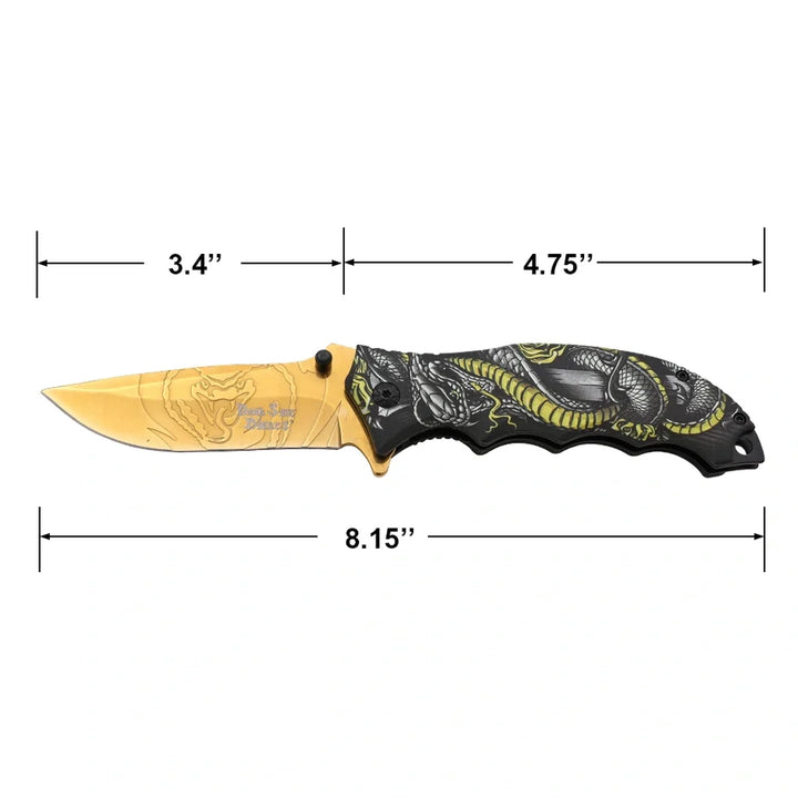 Dark Side Blades – Viper Trace Klappmesser mit Speerspitzenklinge
