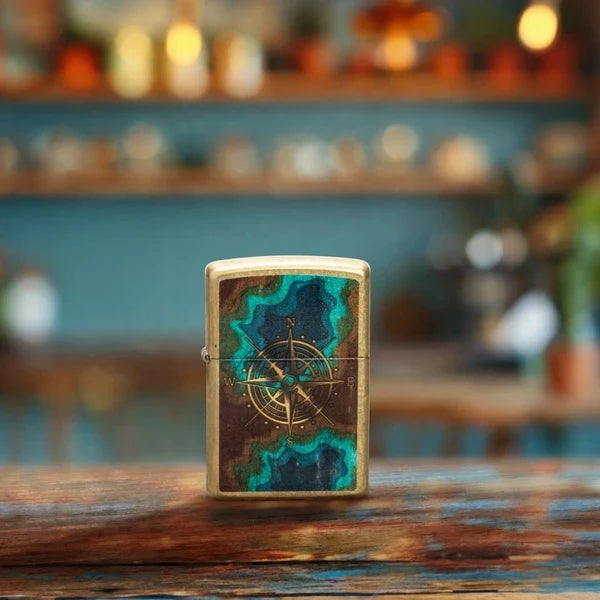 Zippo Topo Compass Design Lighter