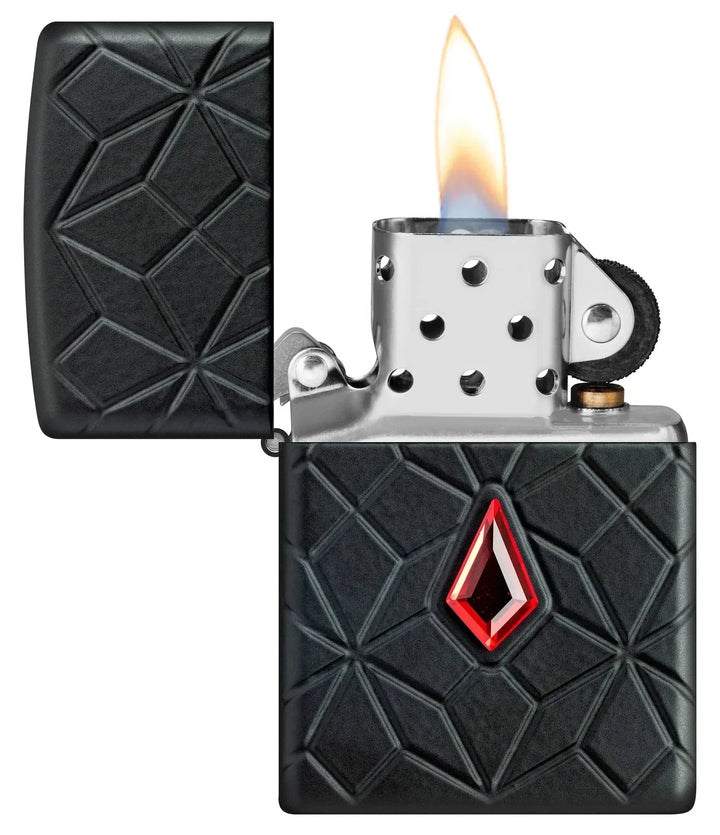 Zippo Lighter - 360 Armor® Red Crystal Design - Game-On.no