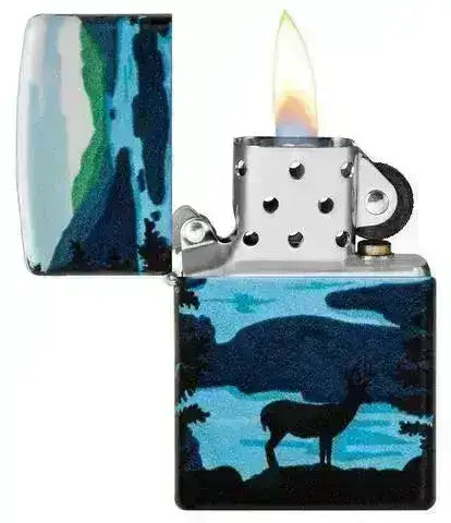 Zippo Lighter - 540 Landskapsmotiv Hjort - Game-On.no