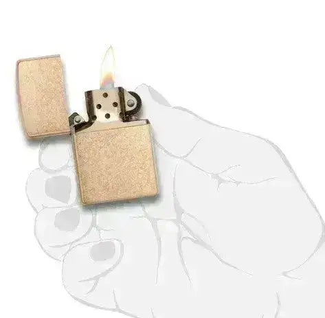Zippo Lighter - Armor® Tumbled Brass - Game-On.no