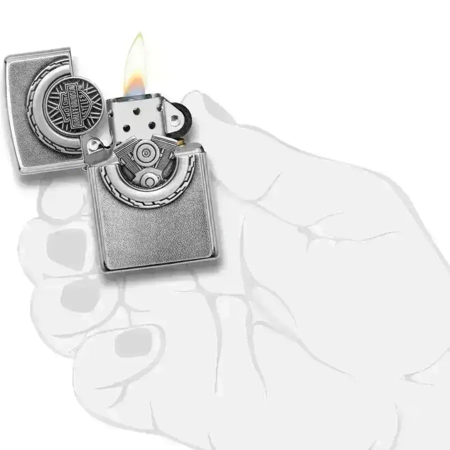 Zippo Lighter - Harley-Davidson® Silver - Game-On.no