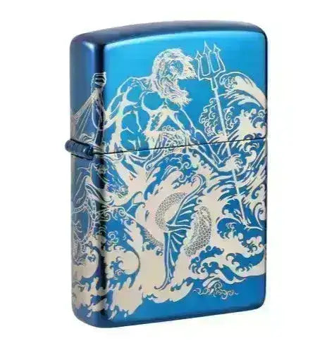 Zippo Lighter - Poseidon Atlantis Design - Game-On.no