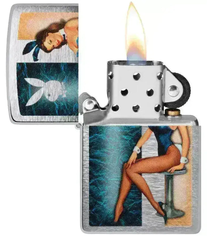 Zippo Lighter - Vintage Playboy Pinup Motiv - Game-On.no