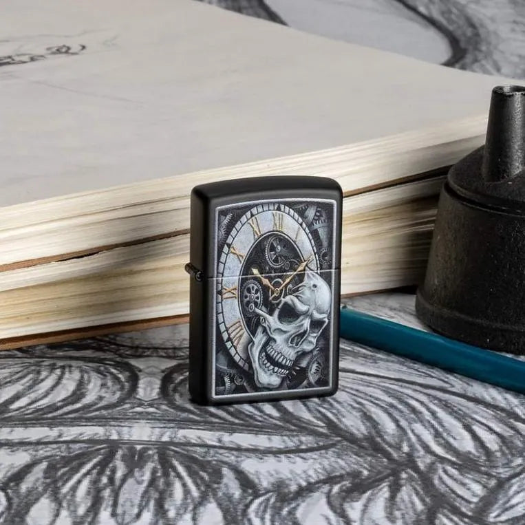 Zippo - Skull Clock Design - Game-On.no